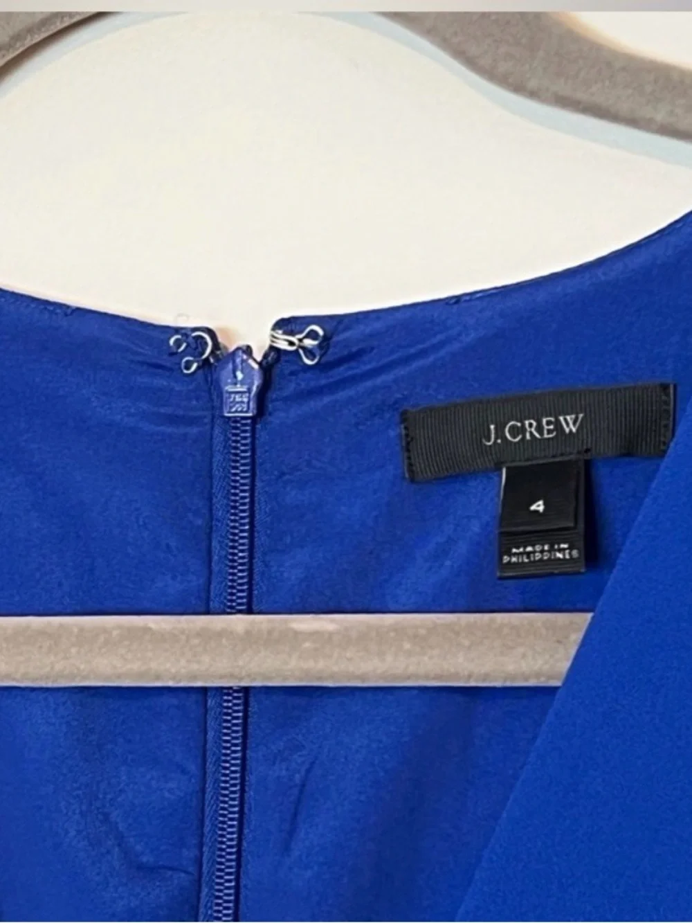 J. Crew Cobalt Blue Long-Sleeve Wrap Dress